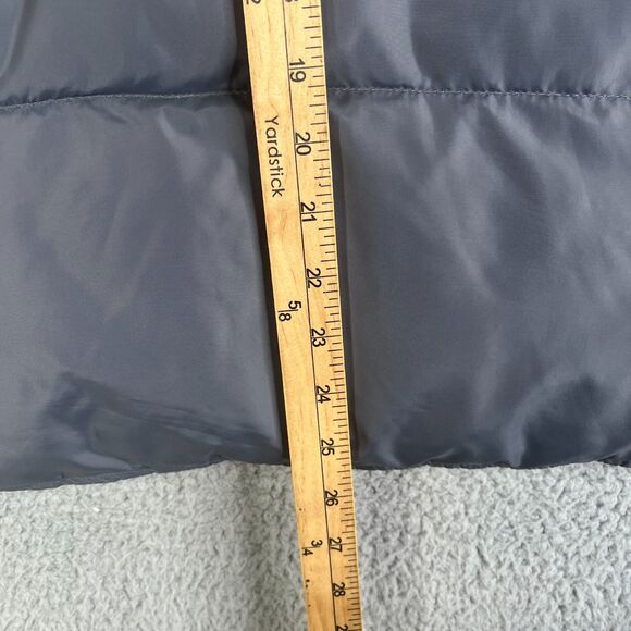 Vintage Eddie Bauer Puffer Vest Mens Medium Goose Down Outdoor Gray DISTRESSED - Picture 7 of 13